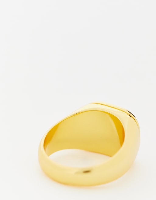 Anillo con piedra rosa y chapado en oro de 18 quilates de Image Gang, 4 de 4