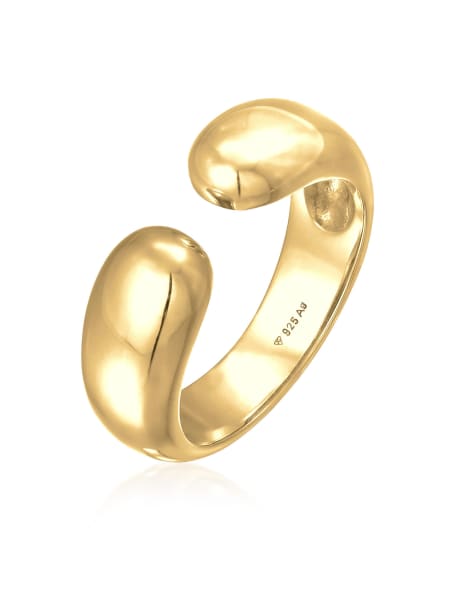 Anillo dorado abierto de plata de ley 925 para mujer Urban Style de Elli - view 1