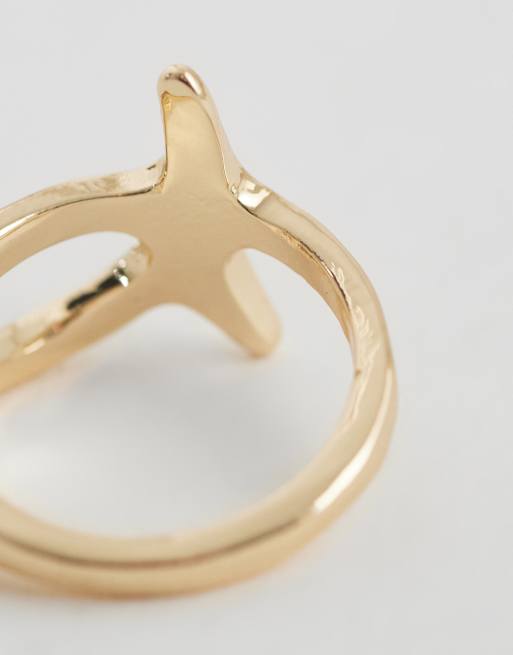 Anillo dorado con diseño de estrella de mar pequeña de ASOS DESIGN, 3 de 3