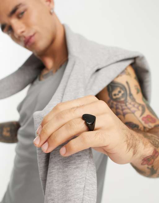 Anillo brillante on sale negro