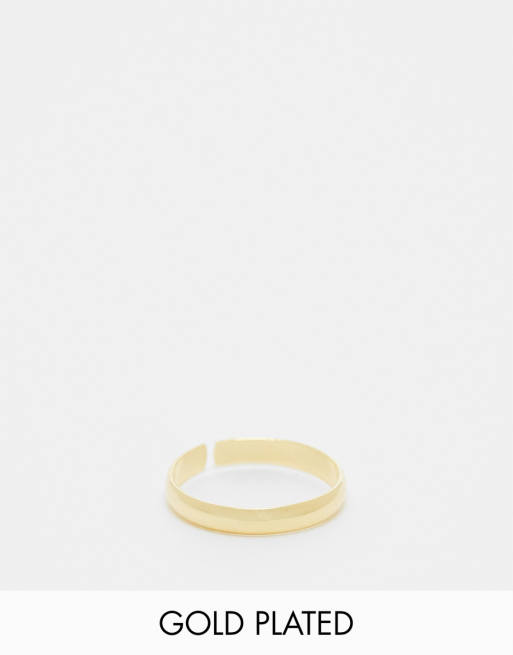 Anillo para dedo del pie de 2,5 mm chapado en oro de Kingsley Ryan