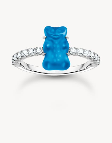 Anillo plateado, azul y blanco de Thomas Sabo - view 1