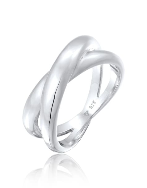 Elli Anillos Mujeres Banda Geo Vintage Tendencia Con Ópalo Sintético En Plata De Ley 925