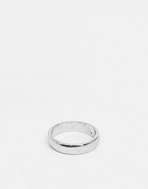 Anillo tipo alianza de color plateado de Icon Brand