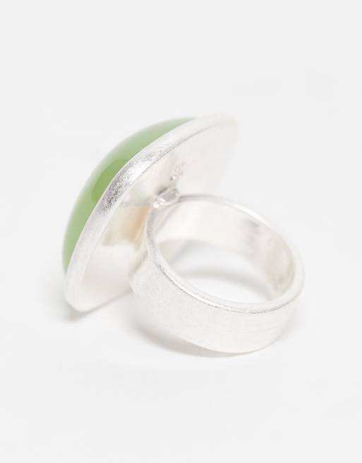Anillo verde y plateado con diseño llamativo Sunrise de Susmie’s, 2 de 3