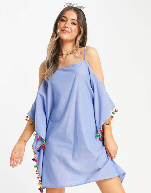 Cold shoulder shop chambray dress