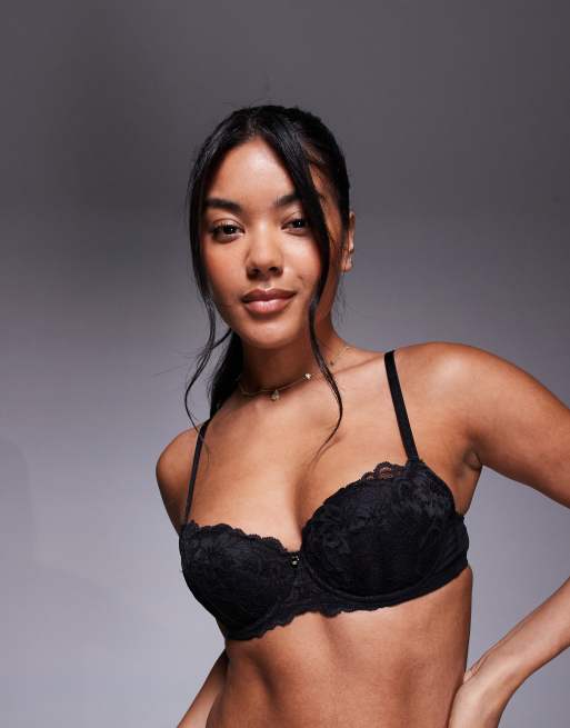 Ann Summers 2 pack Sexy Lace balcony bras in black and white, 2 of 4