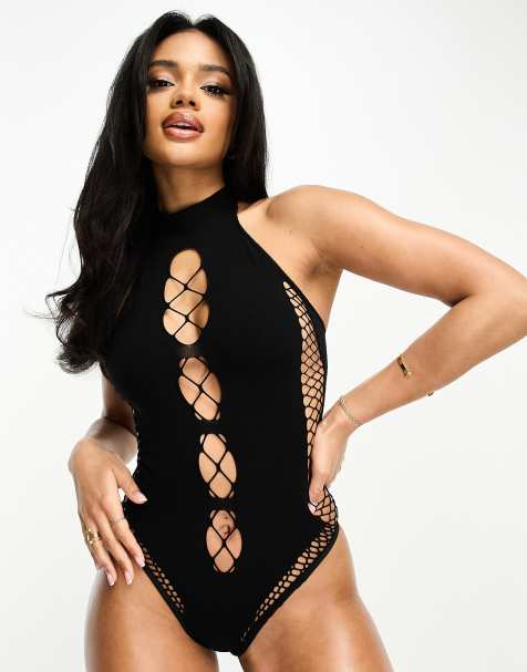 Ann Summers Adella cut out body in black - view 1