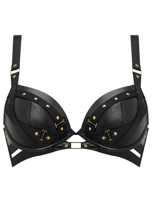 Ann Summers After dark padded plunge bra in black, 4 of 4