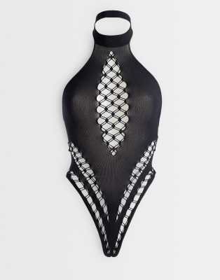 Ann Summers Aurella Cutout Detail Bodysuit In Black