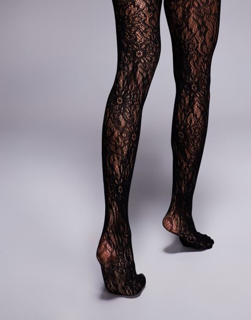 Calze Nere Autoreggenti Decorate Collant Donna Calze Autoreggenti