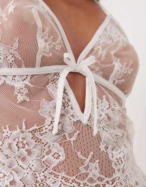 Ann Summers – Availing – Brautmode – Set in Elfenbein mit Camisole, 3 von 4