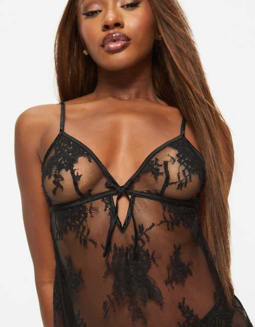 Ann Summers – Availing – Negligé aus Spitze in Schwarz, 3 von 3