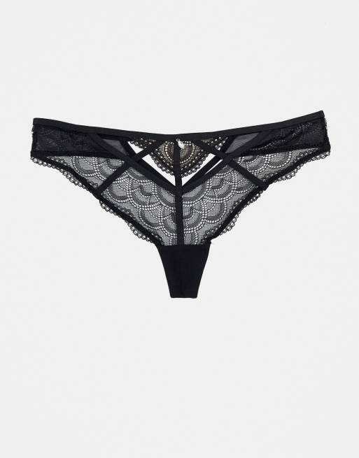 Ann Summers - Averie - String taille haute en dentelle - Noir, 4 de 4