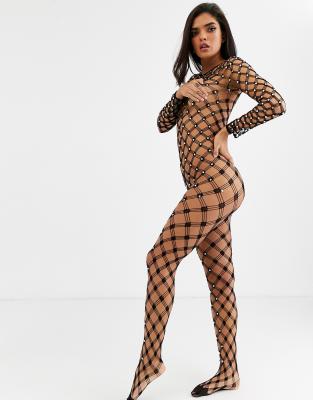 fishnet bodysuit outfit