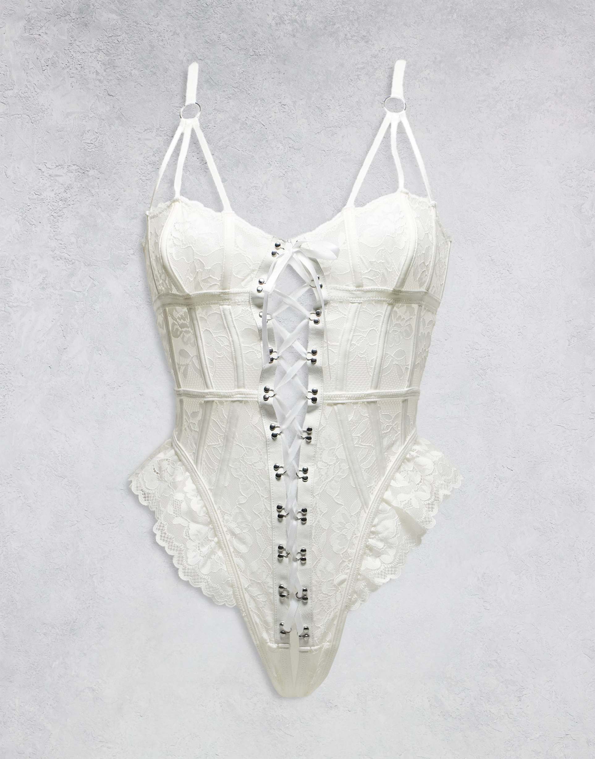 ann summers boudoir tease crotchless bodysuit teddy in ivory