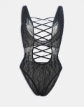 [Ann Summers] Ann Summers Bria cross front detail crotchless body in black XS/S BLACK