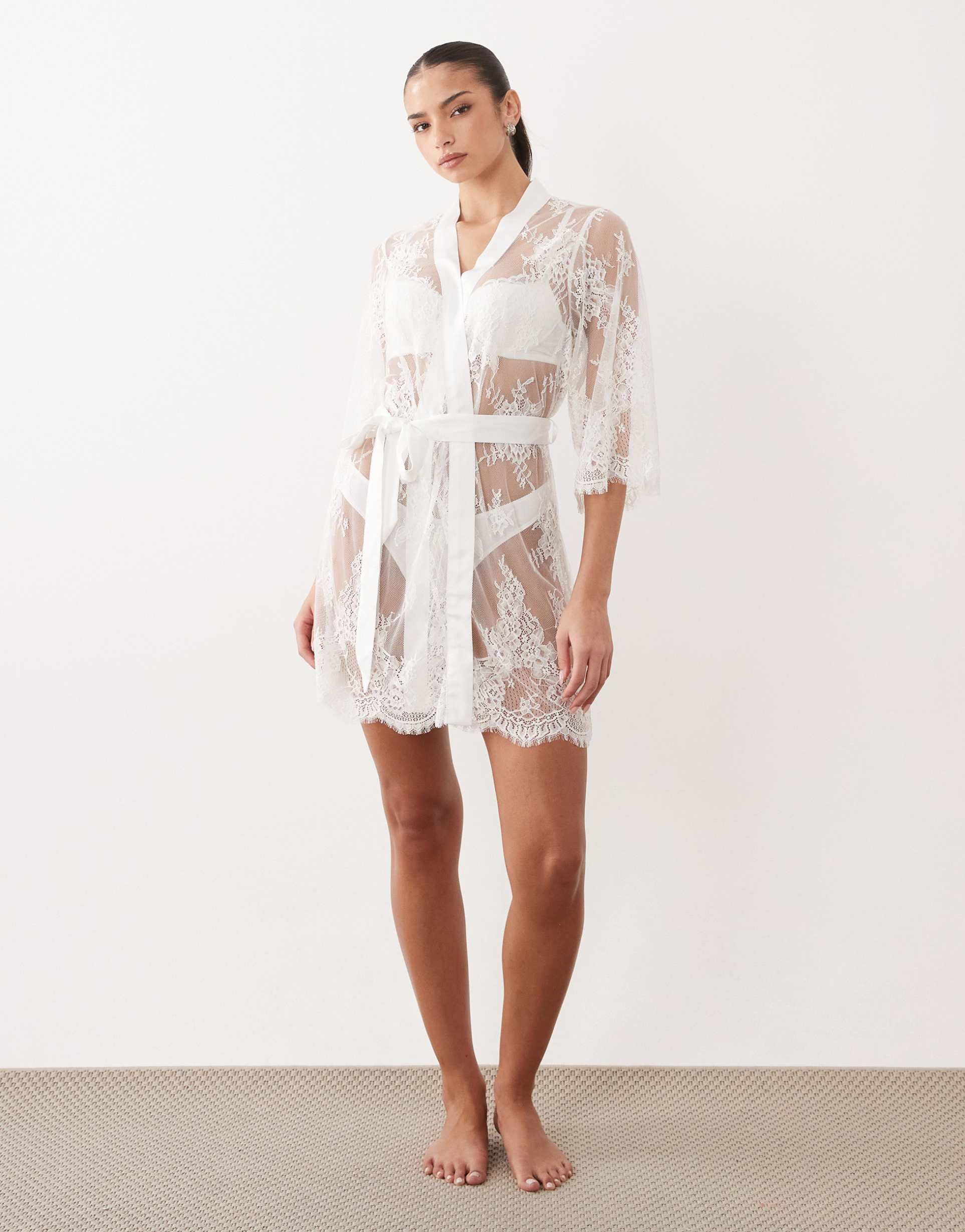 ann summers bridal availing robe in ivory