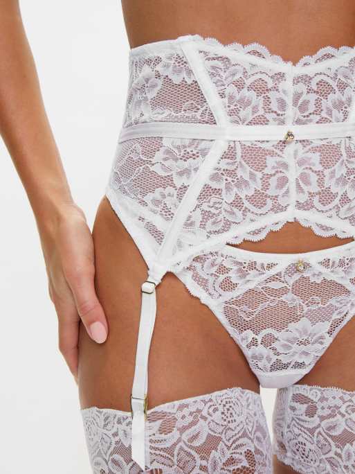 Ann Summers Bridal sexy lace waspie suspender in white, 3 of 4