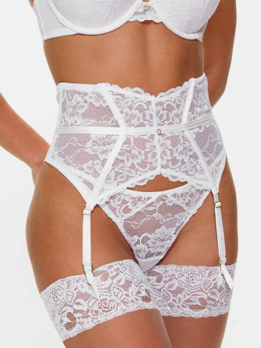 Ann Summers Bridal sexy lace waspie suspender in white, 4 of 4