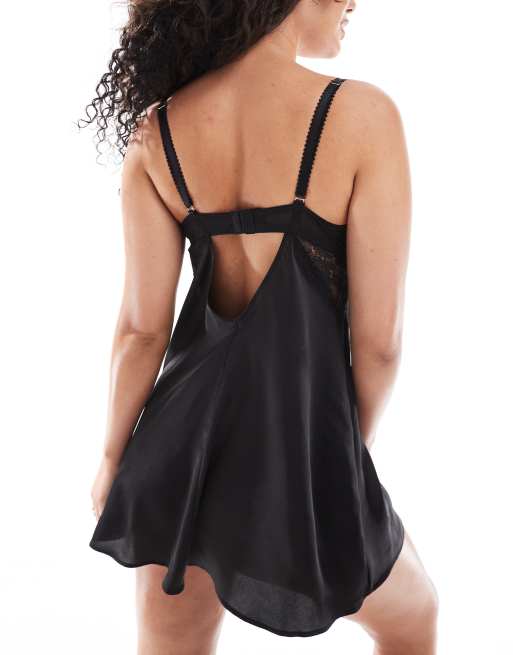 Ann Summers Caged rose chemise in black, 4 of 4