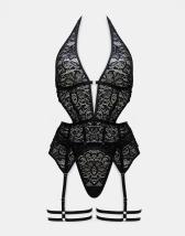 Ann Summers ASOS Exclusive Francesca lace halter bra and high leg