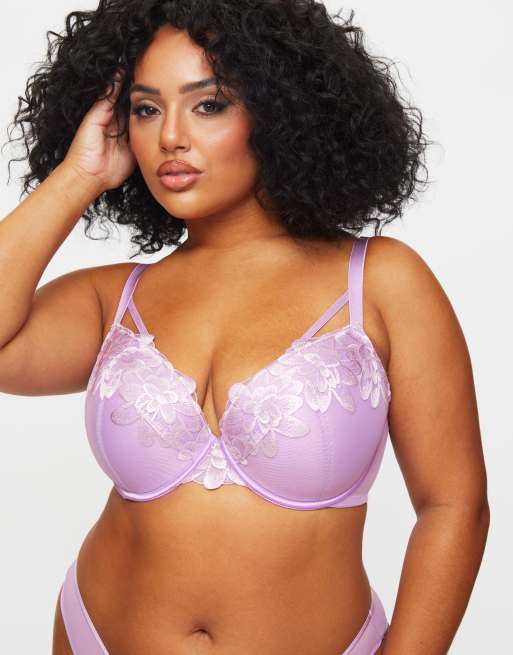 Ann Summers Cherishing fuller bust padded plunge bra in purple