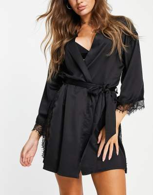 ann summers black dressing gown