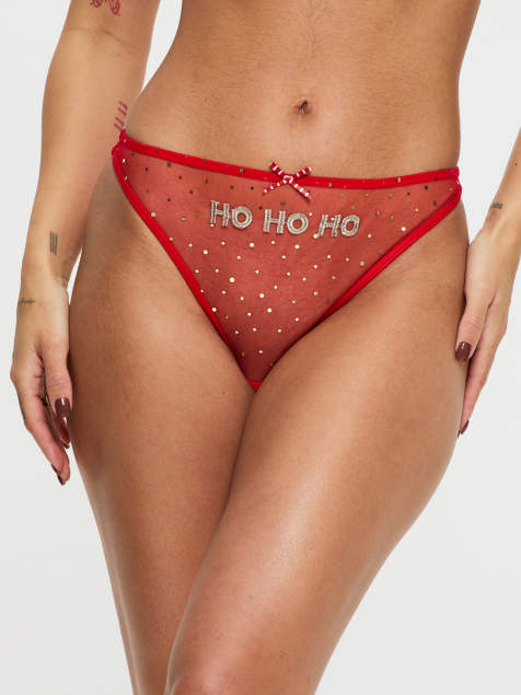 Ann Summers Christmas Ho ho ho knicker in red - view 1