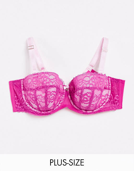Ann Summers Curve Sexy Lace balcony bra in pink