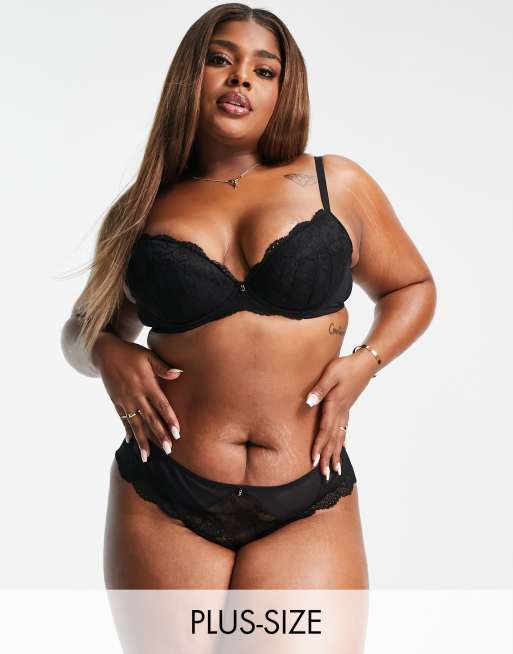 Ann Summers Curve - Sexy Lace Planet - Brasilianske trusser i sort nylonblanding - BLACK