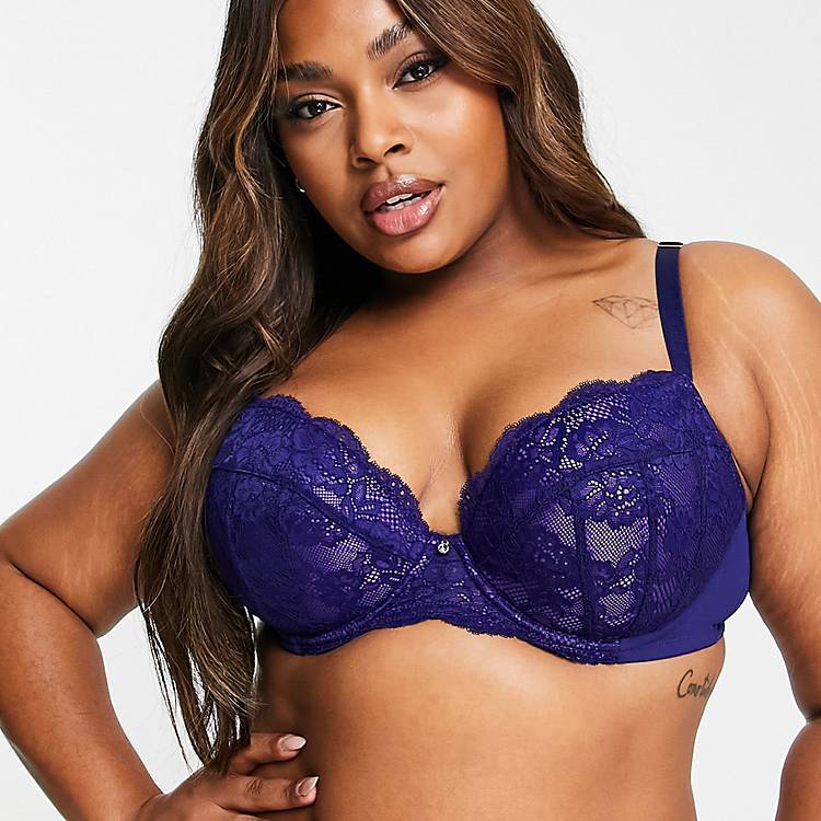 Ann Summers Curve Sexy Lace Planet plunge bra in purple