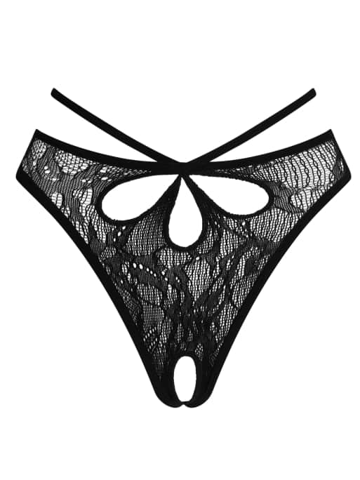Ann Summers Dare me crotchless brazilian knickers in black, 3 of 3