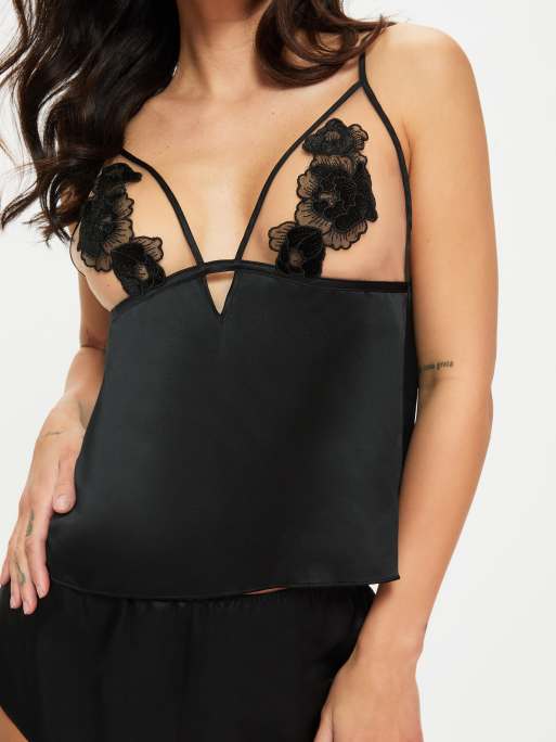 Ann Summers Delphine cami set in black, 2 of 4