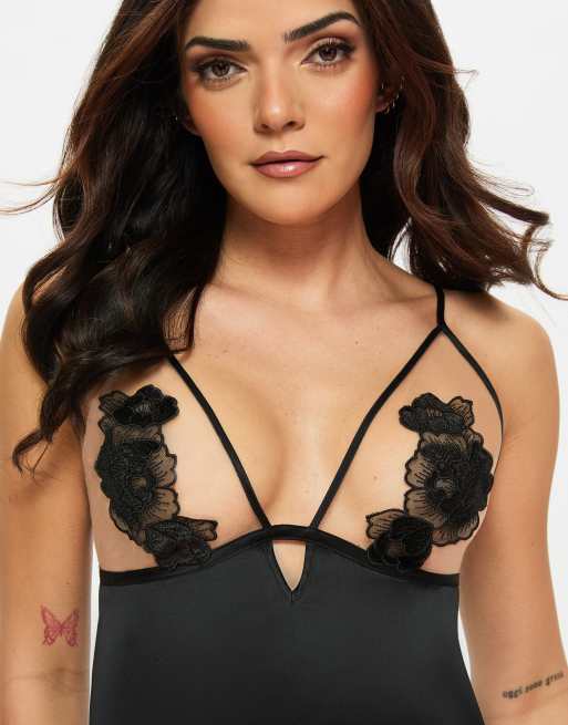 Ann Summers Delphine chemise in black, 2 of 4