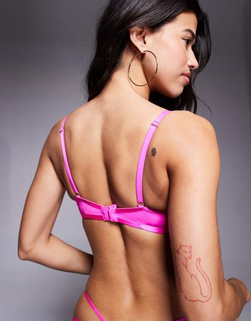 Ann Summers - Desiring Decadence - Diepuitgesneden bh met vulling in roze, 3 van 4