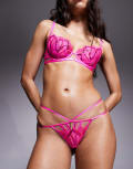 [Ann Summers] Ann Summers Desiring Decadence lingerie thong in bright pink 18 PINK