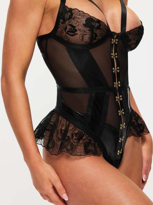 Ann Summers Ecstatic crotchless teddy in black, 4 of 5