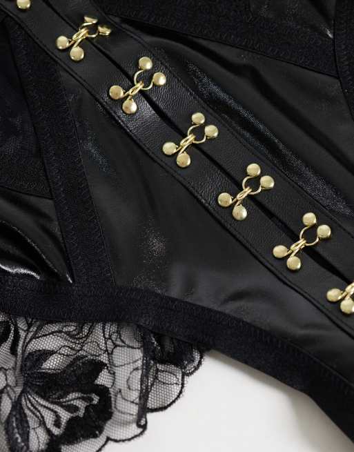 Ann Summers – Ecstatic – Svart, grenlöst set, 2 av 3