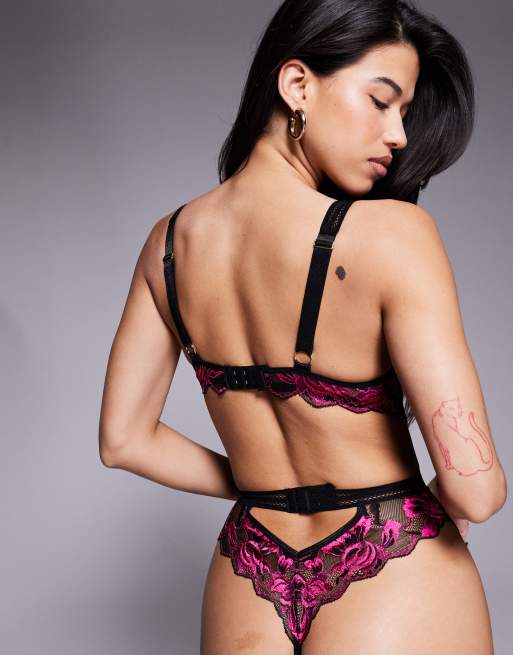 Ann Summers - Embracing - Body negro y rosa, 2 de 3