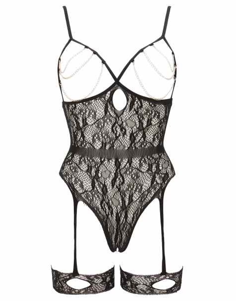 Ann Summers Endearing crotchless body in black - view 1