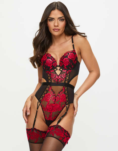 Ann Summers Endless attraction padded body in black & red  - view 1