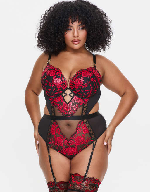 Ann Summers Endless attraction padded body in black & red , 2 of 3