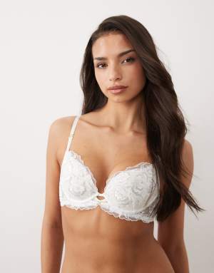 Ann Summers Endless Attraction Padded Plunge bra in Ivory
