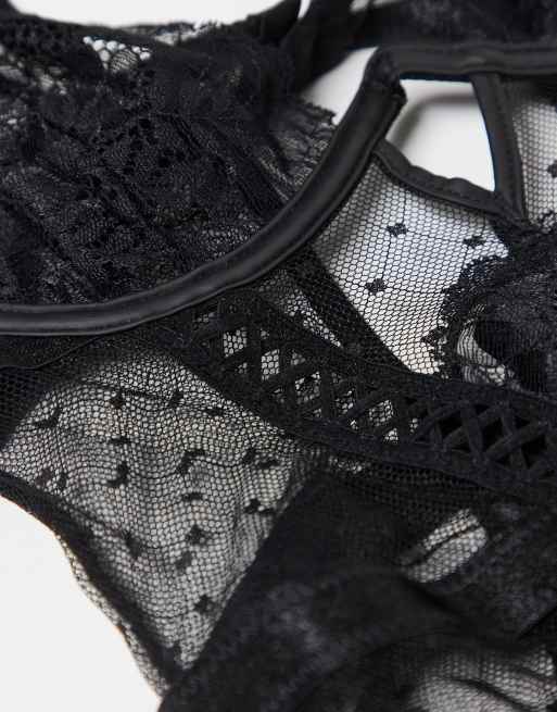 Ann Summers - Entice Me - Body teddy con risvolto nero, 2 di 3