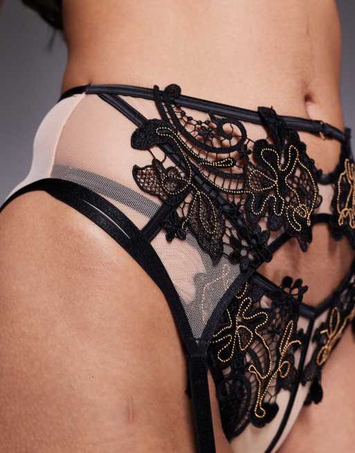 Ann Summers Enticement suspender belt in black, 2 of 3