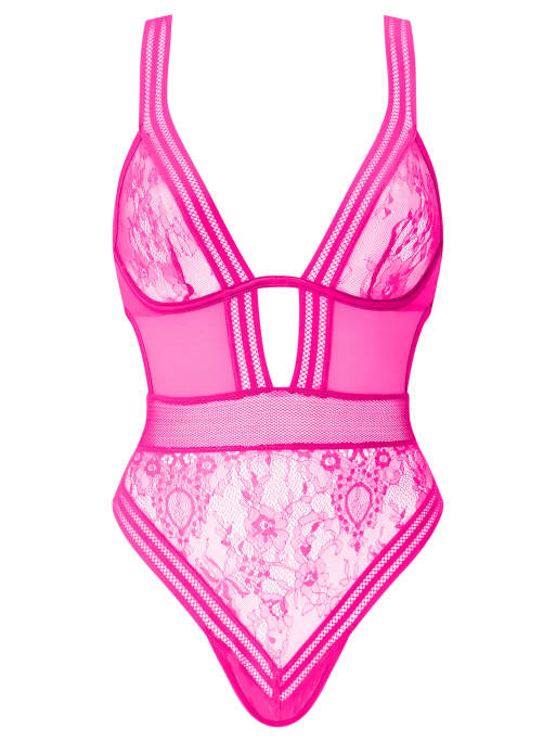Ann Summers Eternal lace lingerie body in pink, 3 of 3