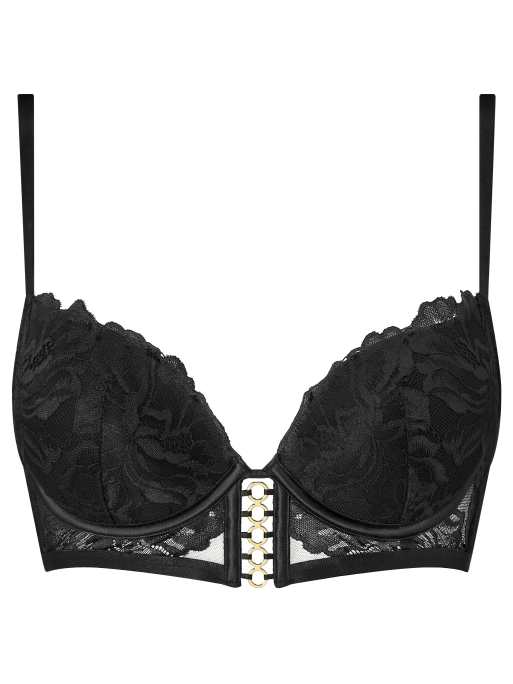 Ann Summers Ever yours lace padded plunge bra in black, 3 of 4