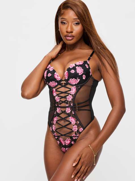 Ann Summers Everlasting love body in black/pink - view 1