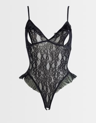 Extravaganza - Body fendu - Noir XS/S